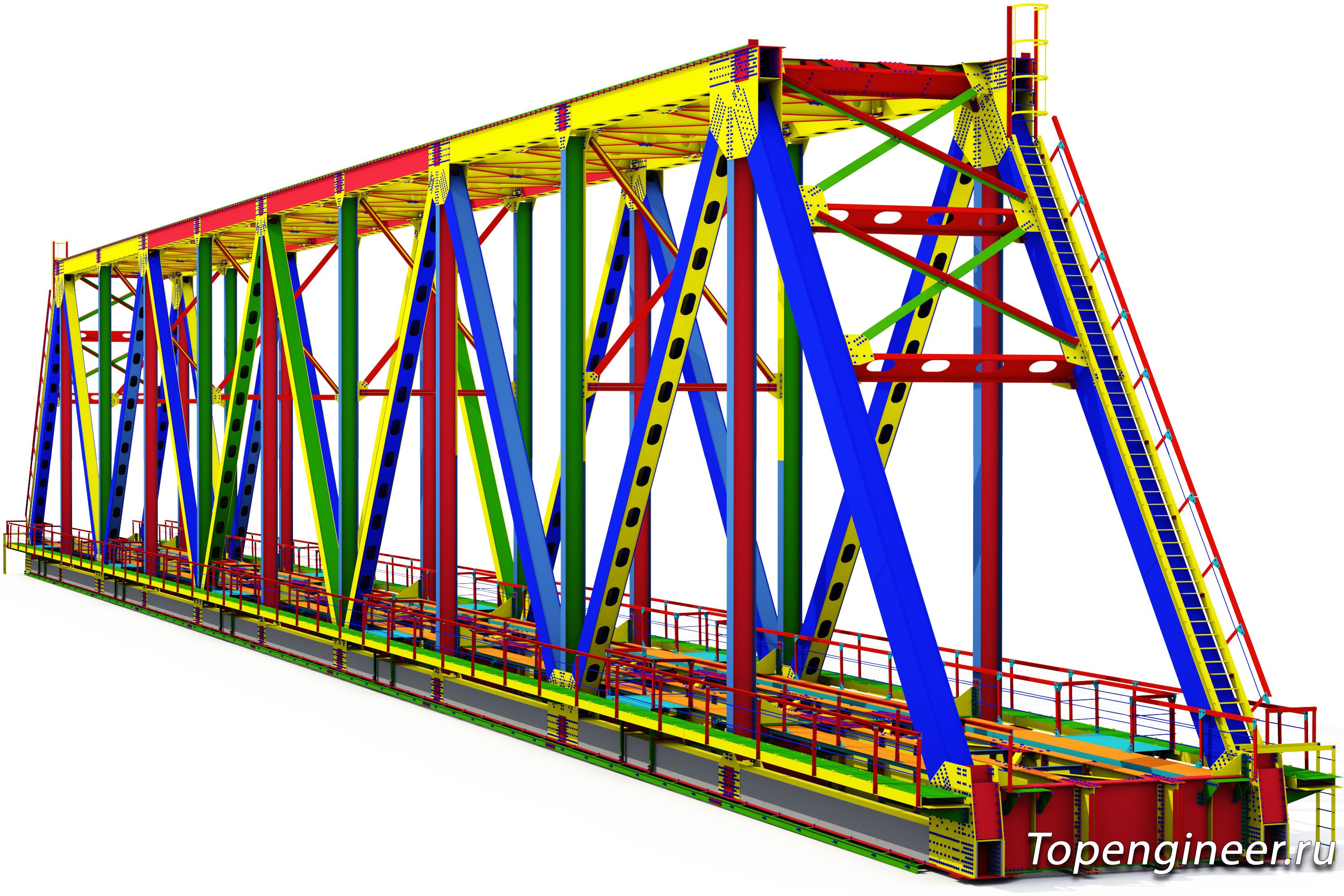 Проектирование железнодорожных мостов КМ и КМД - разработка КМД, КМ, КЖ. Tekla Structures - BIM 